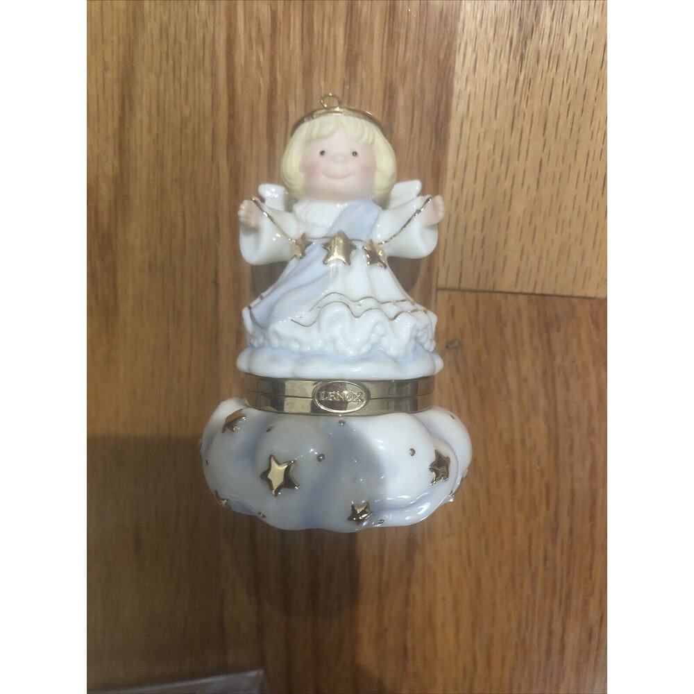 Lenox Angel Trinket Box Ornament 3 3/4''
